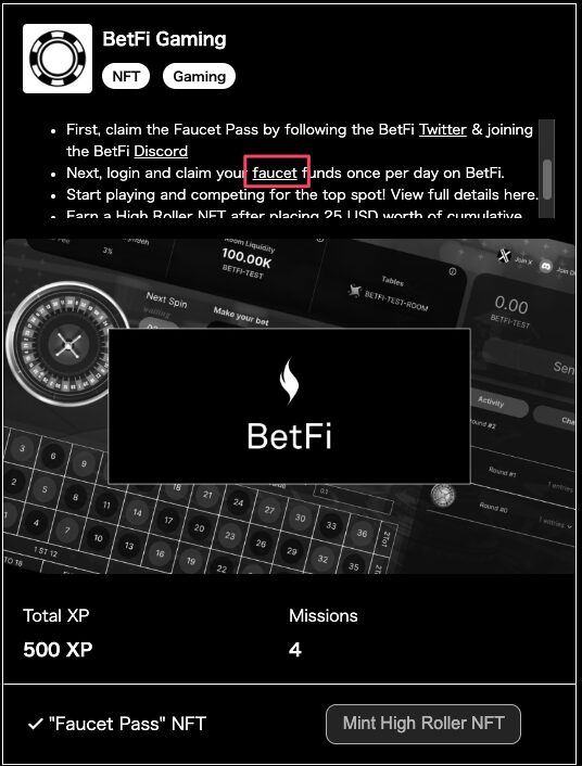 BetFi Gamingのリンク