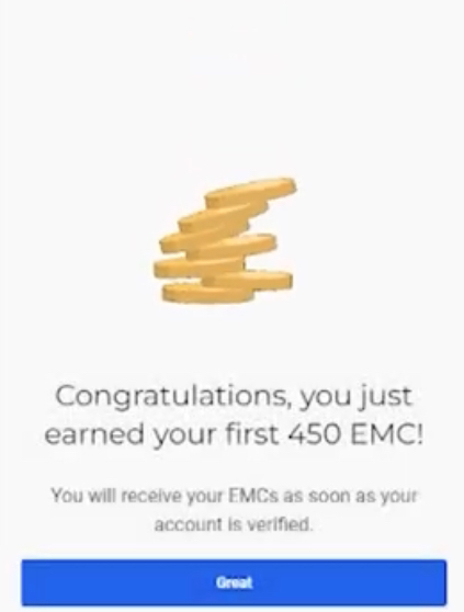 EMC受け取り画面